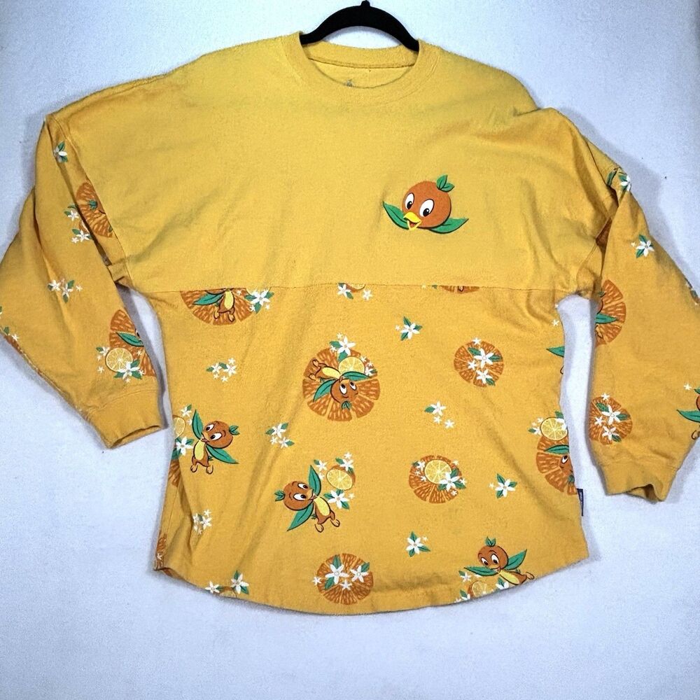 Disney Spirit Jersey Original Florida Orange Bird Yellow Dolman Sleeve Size S